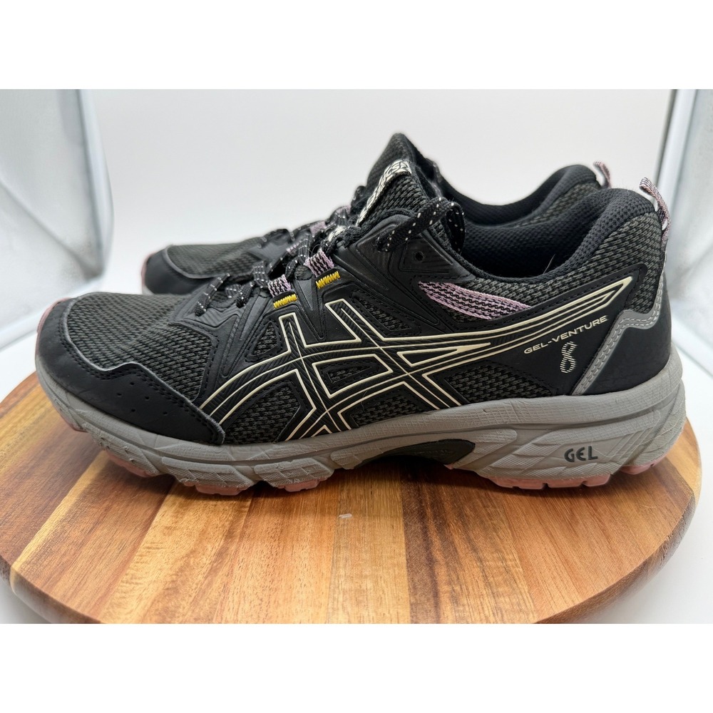 ASICS‎ GEL-Venture 8 Women's Size 8 1/2 Trail Running Shoes Black Pink